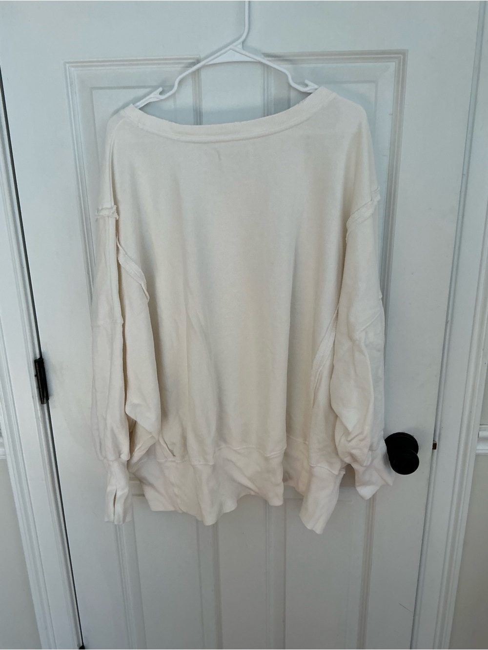 Free People We the Free Camden Sweatshirt in ivory sz large - Picture 7 of 7